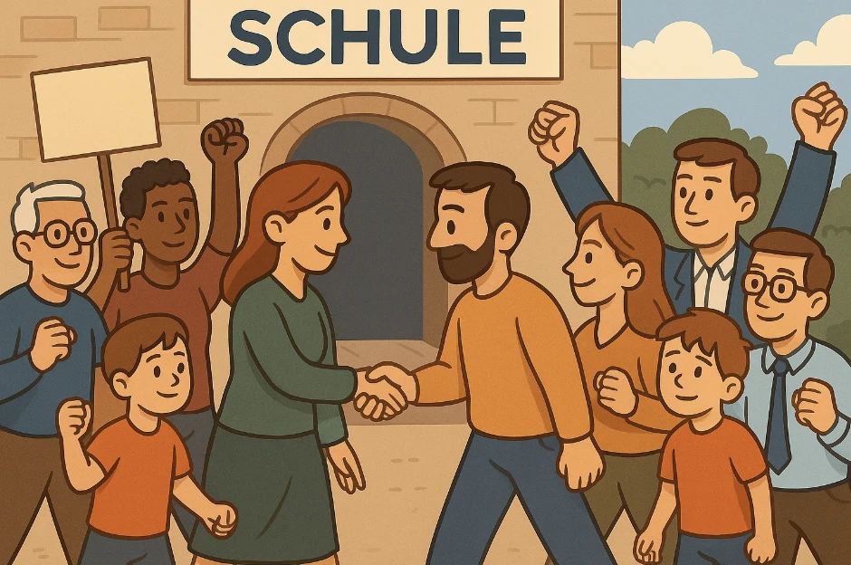 Gemeinschaft von Eltern im Austausch