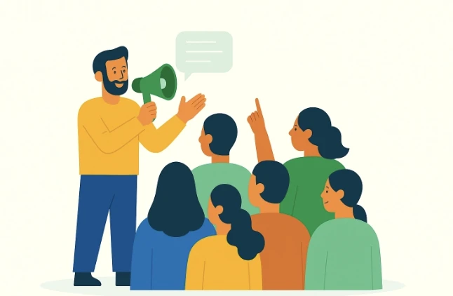 Kommunikatoren geben der Bewegung eine Stimme