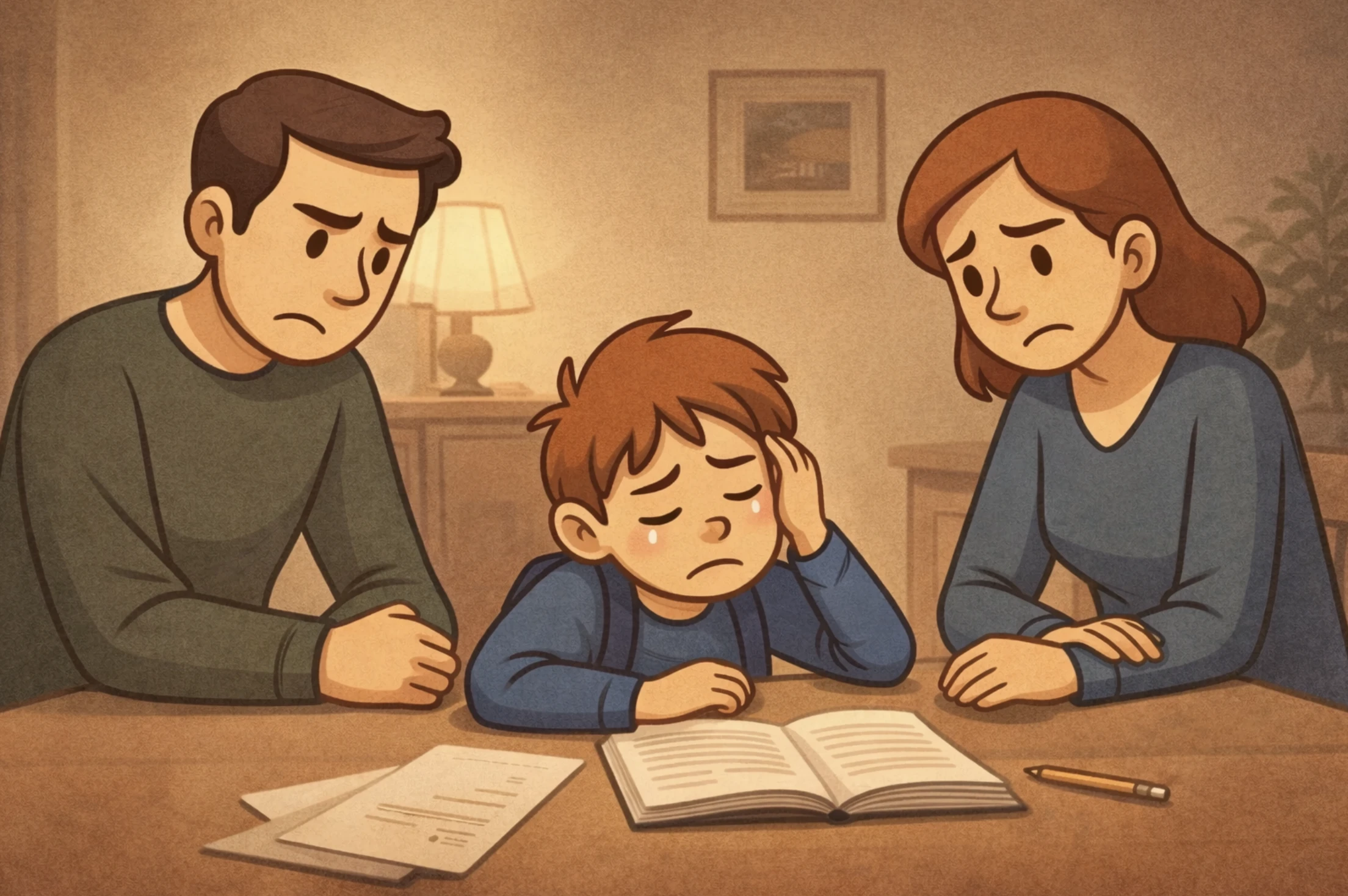 Wenn Lernen zur Last wird – gestresstes Kind im Schulalltag